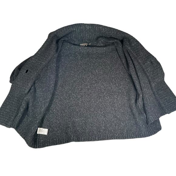 BCBGMAXAZRIA Wool Blend Bubble Short Sleeve Cardigan Charcoal Gray Size M/L - Picture 7 of 10